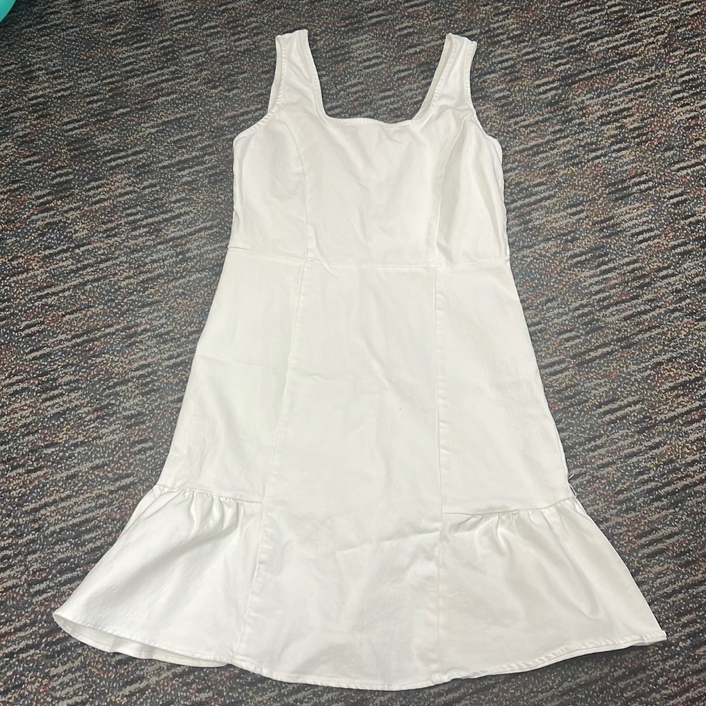 White Tank Flare Dress
